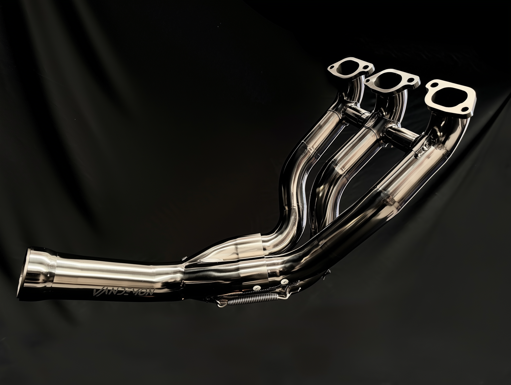 Close up image of a Polished Titanium Headers.