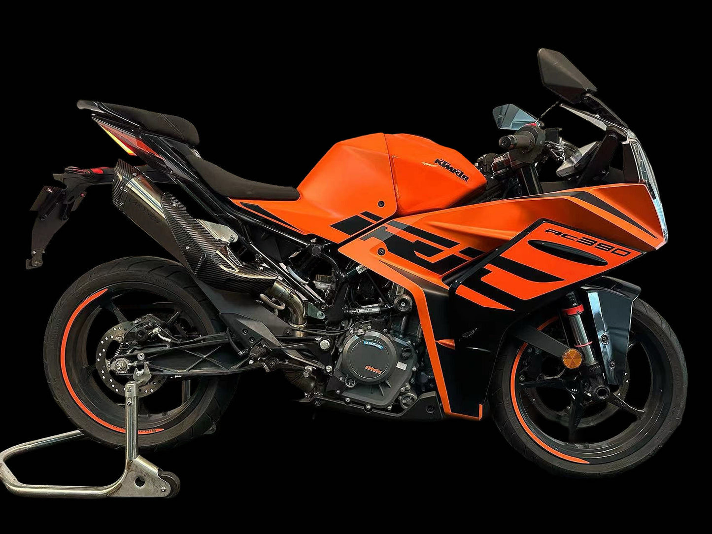Sistema de escape de titanio para KTM RC 390 y 390 DUKE 2022-2023