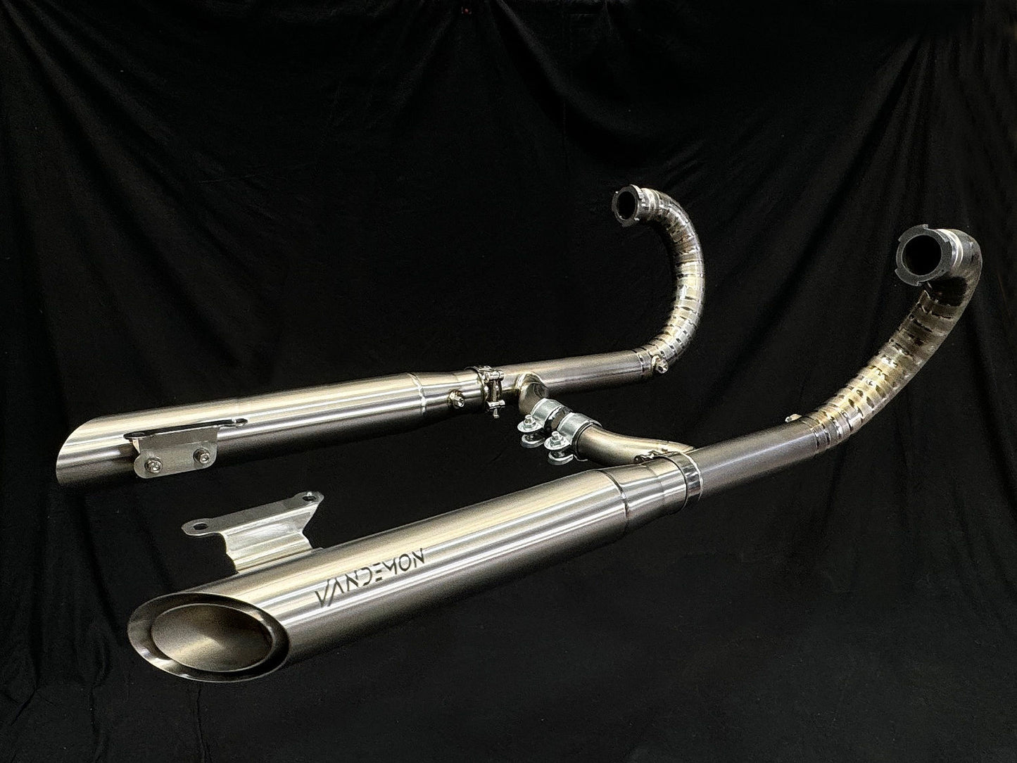 Stainless steel exhaust pipe showcasing a sleek design