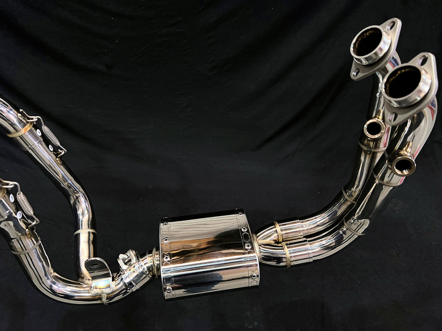 Sistema de escape de montaje alto de acero inoxidable CFMOTO 450SR-S