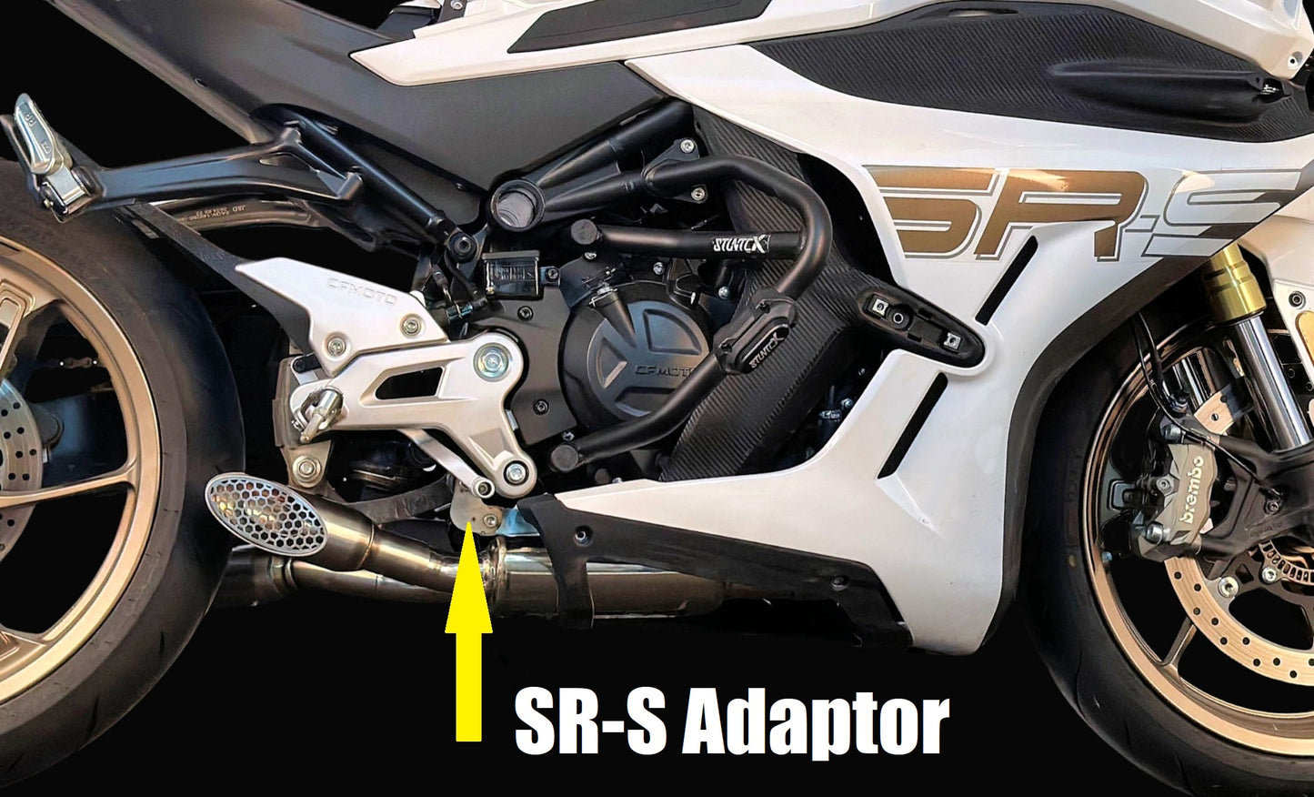 CFMOTO 450SRS Low Mount Muffler Adaptor Bracket