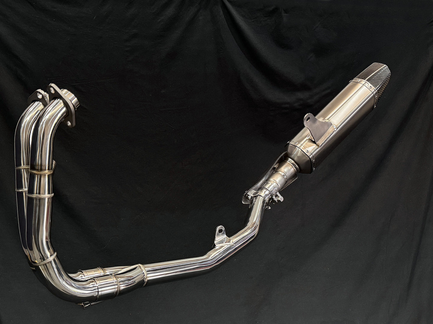 Sistema de escape de acero inoxidable para carreras CFMOTO 450SR y 450SR-S (DS20)