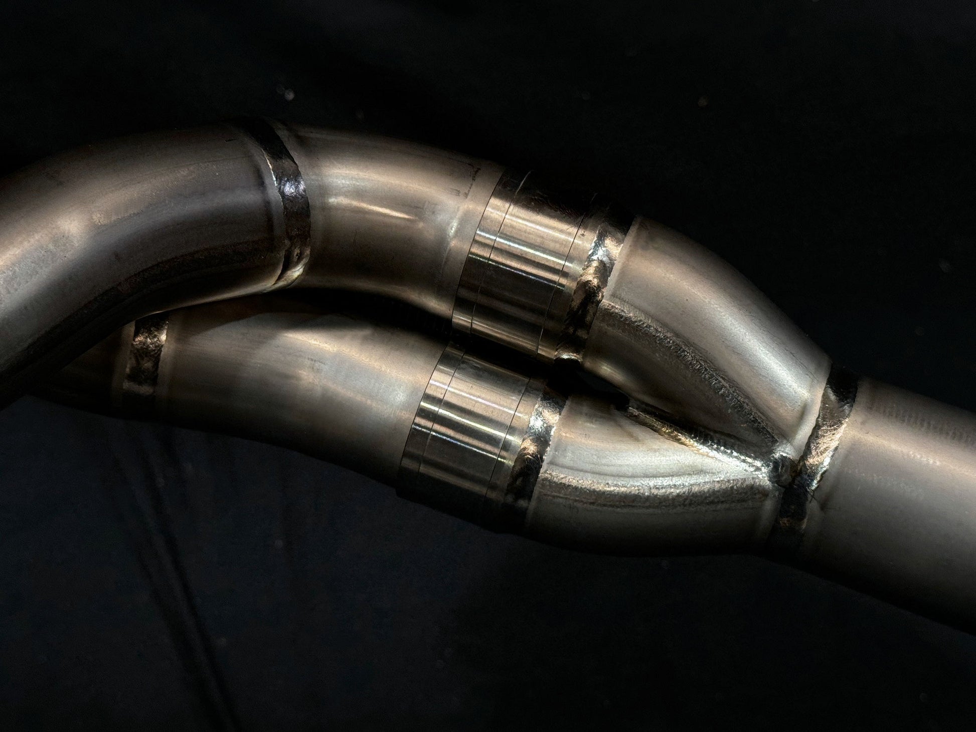 A polished steel exhaust