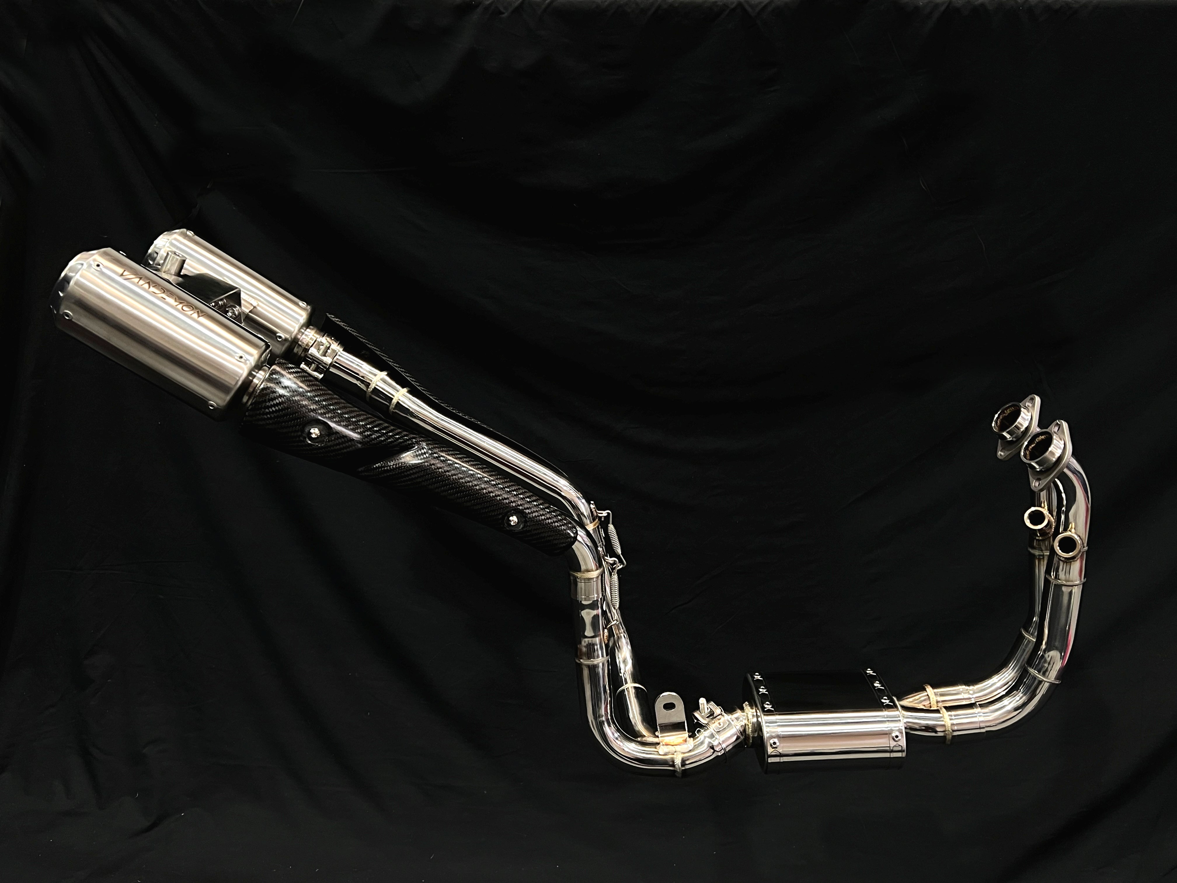 CFMOTO 450SRS Stainless Steel / Titanium High Mount Exhaust System Vandemon Performance