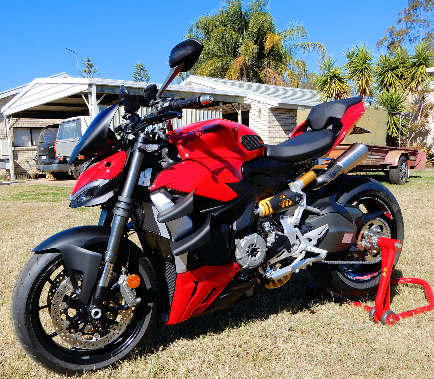 Sistema de escape de montaje alto de titanio completo para Ducati Panigale/ Streetfighter V2 955 2020-24