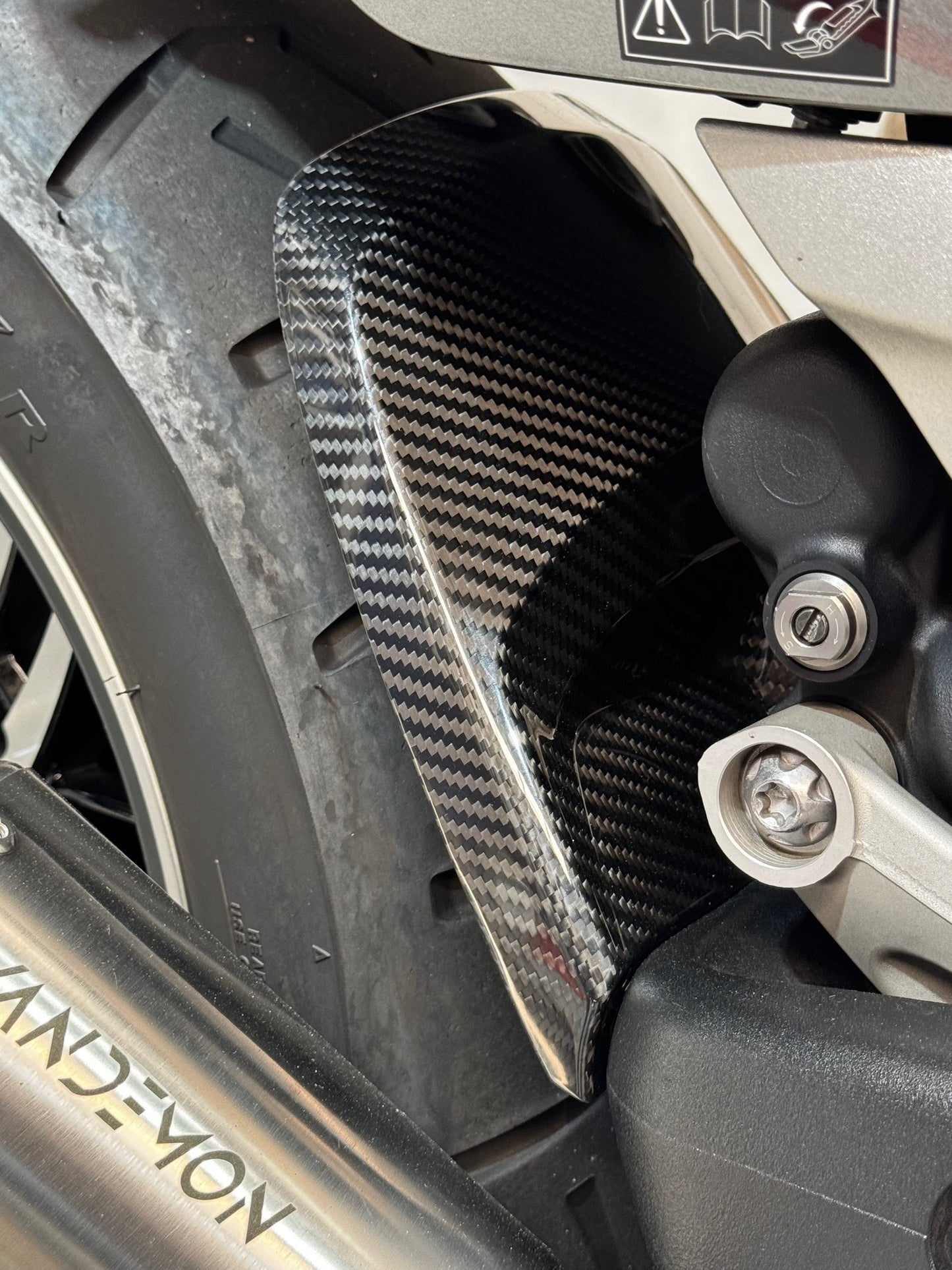 Detailed view of a motorcycle