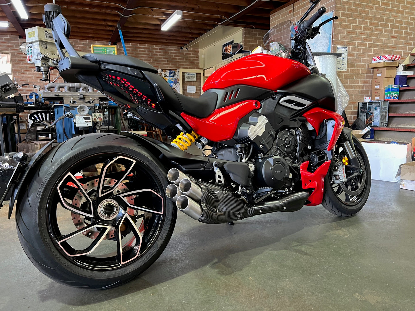 Ducati Diavel V4 Stealth Bimodal Quattro Titanium Exhaust System 2023-2024