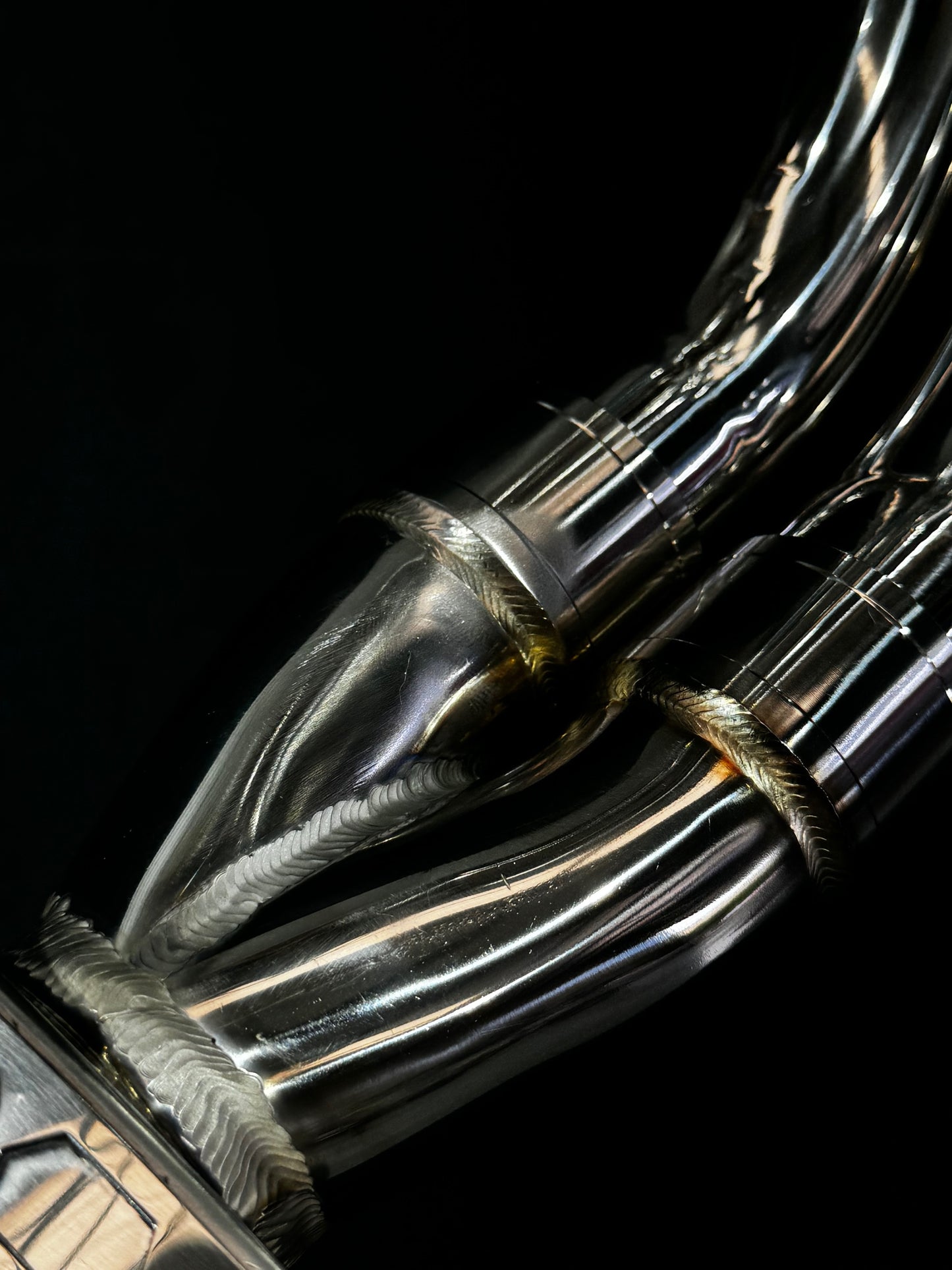 A Detailed view of dual exhaust pipe