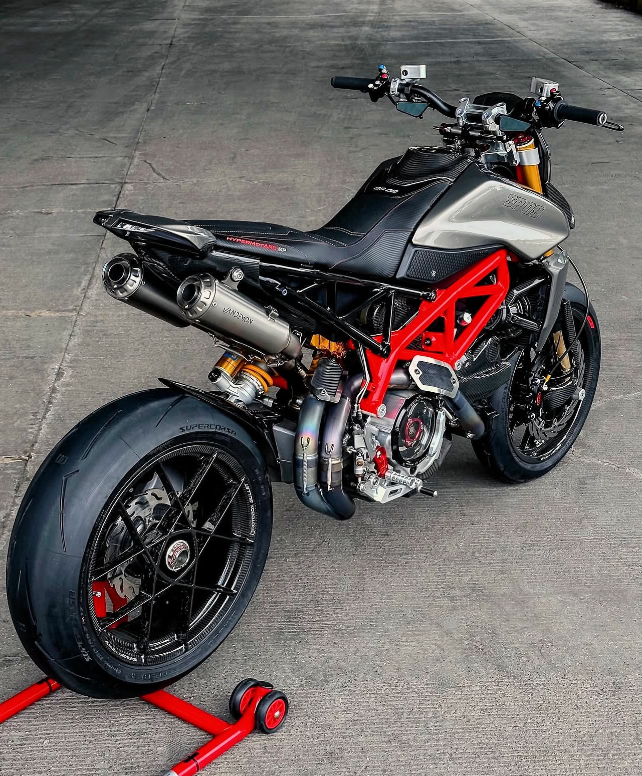 Ducati Hyper Motard Motorcycle with red and black design