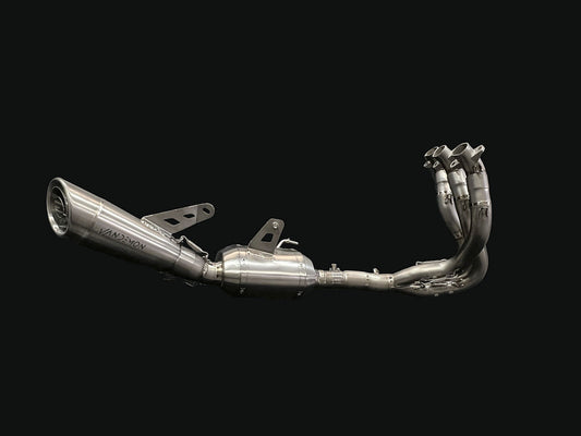 Triumph 765 S/R/RS and Moto 2 Street Triple Slash Cut Titanium Exhaust 2023-2025