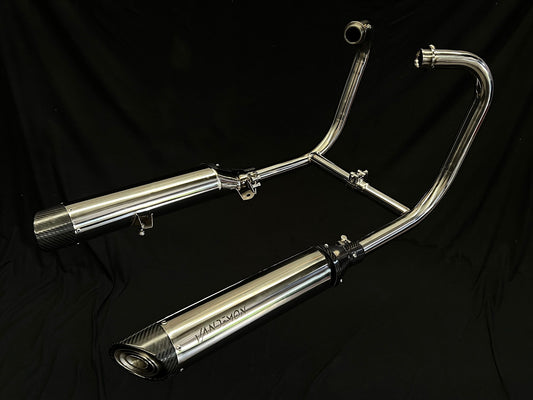 Triumph Bonneville Bobber & Speedmaster 1200 Polished Titanium H Pipe Exhaust