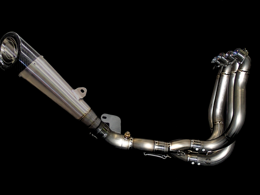 Kawasaki Ninja H2 & H2R Vandemon Brushed Titanium Exhaust & Carbon Tip Muffler