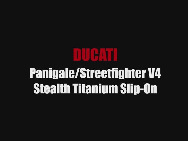 Ducati panigale V4stealth titanium slip-on video