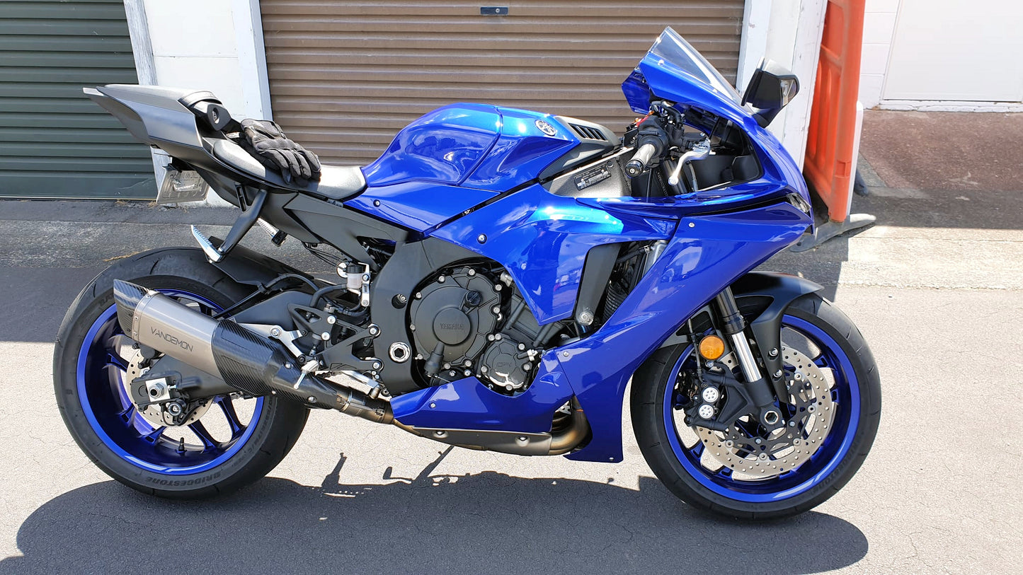 Sistema de escape de titanio Vandemon para Yamaha YZF-R1 y YZF-R1M 2015-24