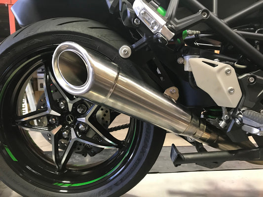 Kawasaki H2 SE SX Vandemon totalmente de titanio H2R Slip-On 2018-24