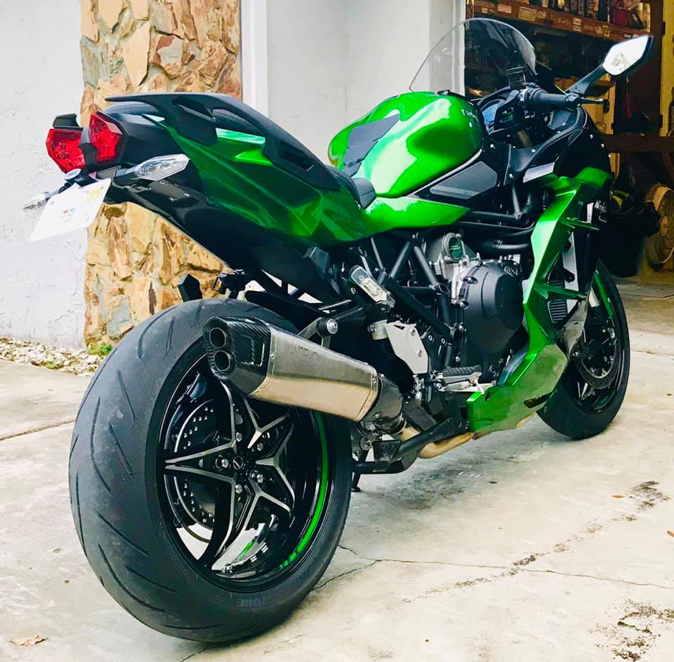 Kawasaki H2 SE SX Vandemon Titanium Slip-On Muffler 2018-25