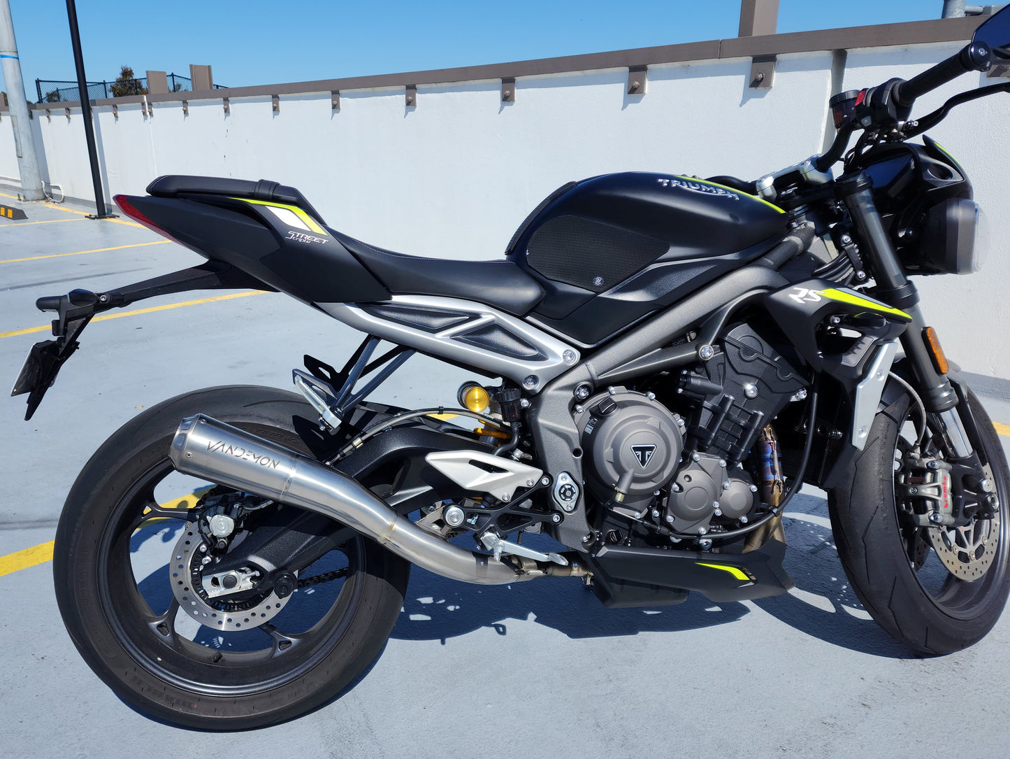 Escape completo de titanio Vandemon para Triumph 765 S/R/RS Street Triple 2020-2024