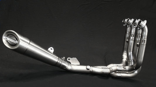 Sistema de escape de titanio cepillado Kawasaki Ninja ZH2 Vandemon 2020-24