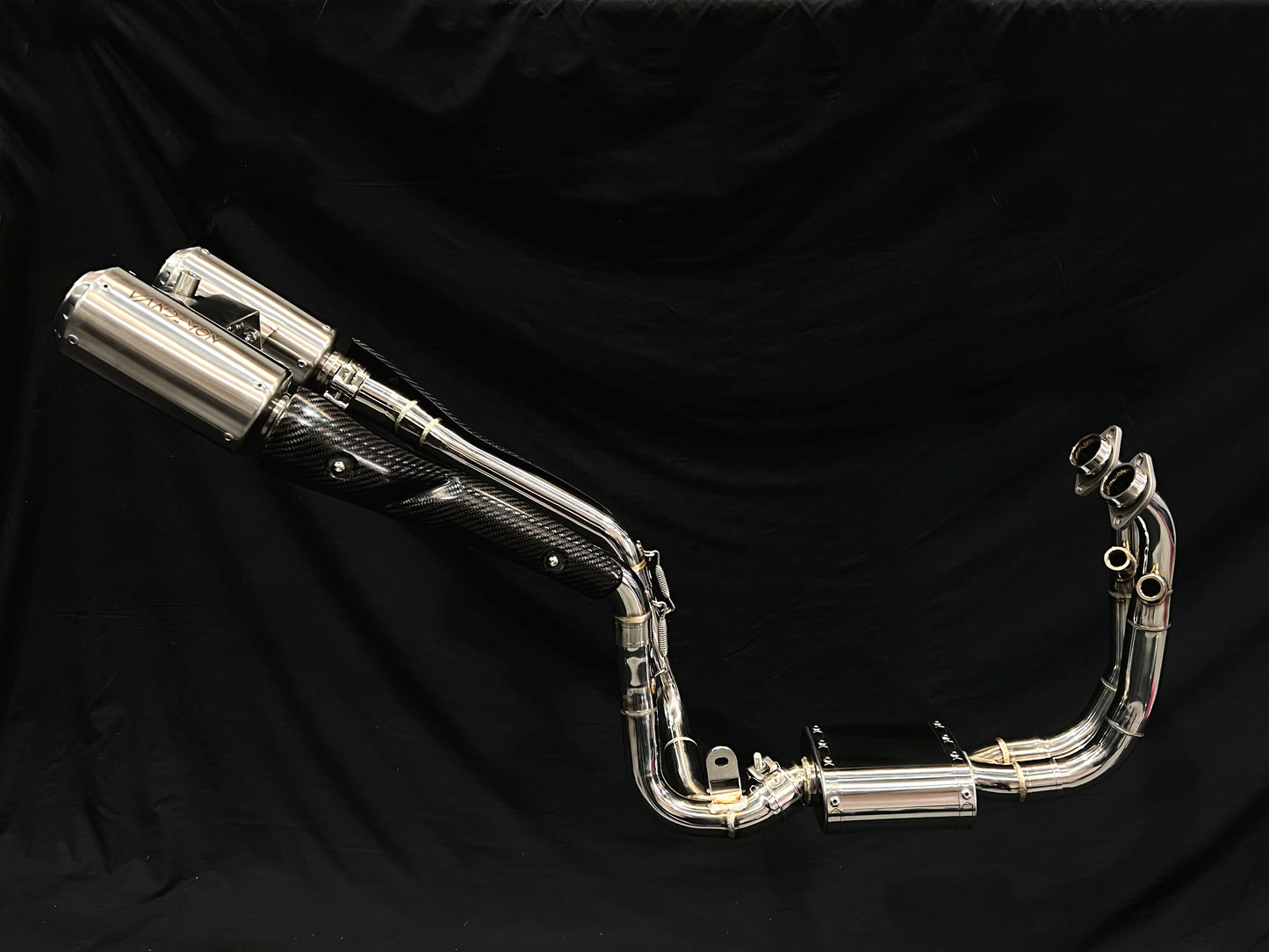 Sistema de escape de montaje alto de acero inoxidable CFMOTO 450SR