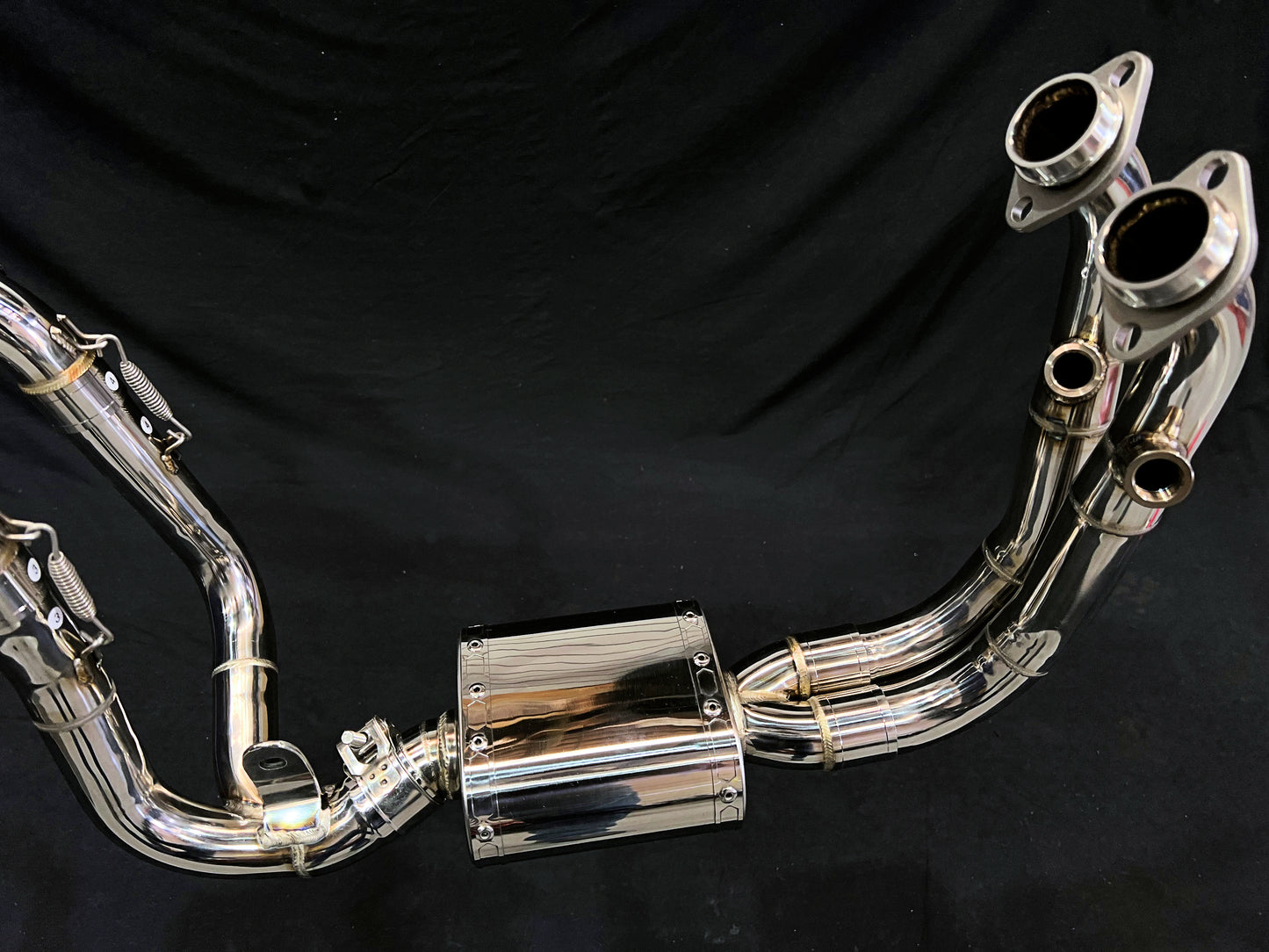 Sistema de escape de montaje alto de acero inoxidable CFMOTO 450SR