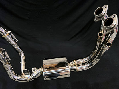 Sistema de escape de montaje alto de acero inoxidable CFMOTO 450SR