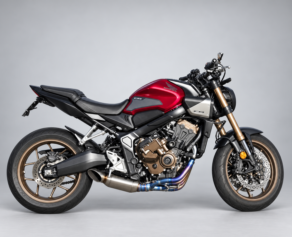 Sistema de escape Vandemon de titanio para Honda CB650F, CBR650F, CB650R, CBR650R