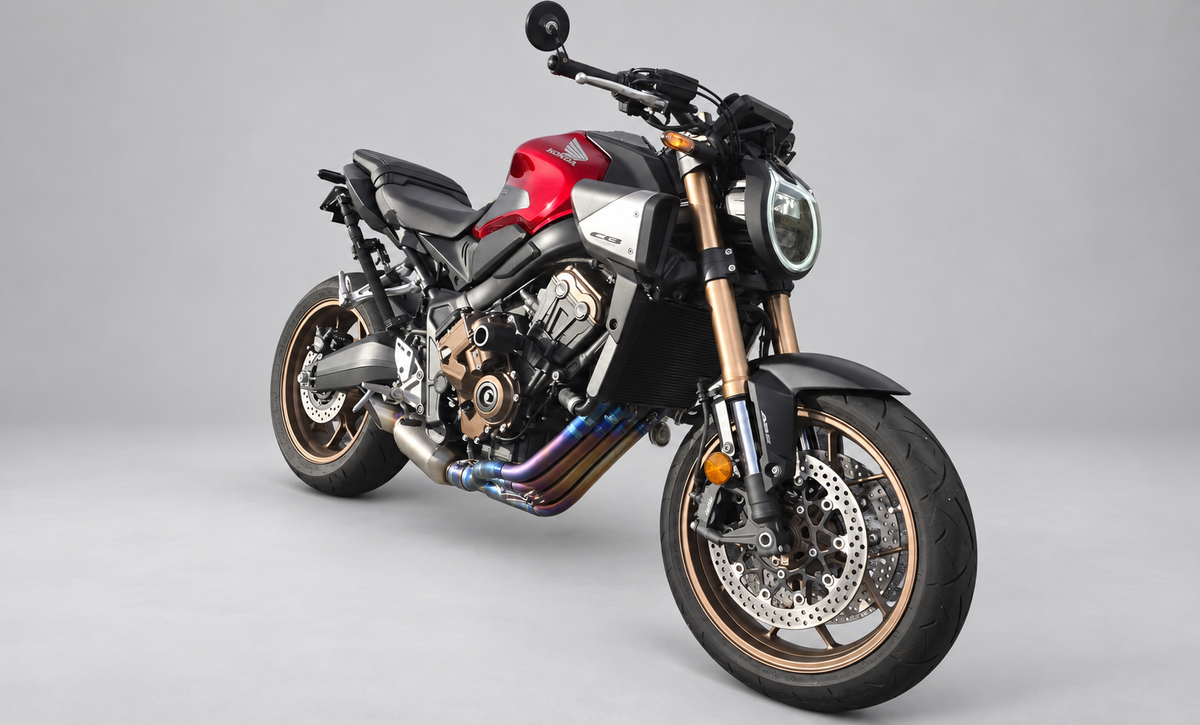 Sistema de escape Vandemon de titanio para Honda CB650F, CBR650F, CB650R, CBR650R