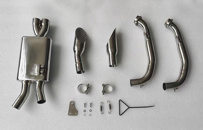 Sistema de escape de acero inoxidable para carreras CFMOTO 450SR y 450SR-S