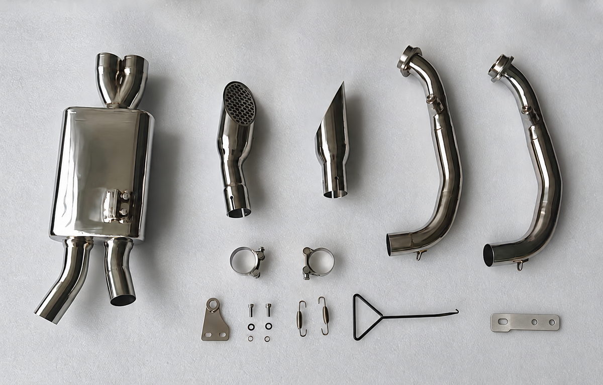 Sistema de escape de acero inoxidable para carreras CFMOTO 450SR y 450SR-S