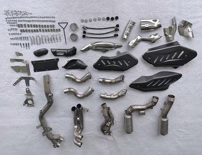 Sistema de escape de montaje alto de titanio para Ducati Panigale V4, V4S, V4R y Streetfighter V4