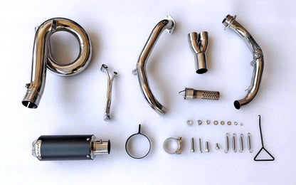 Yamaha MT07 FZ07 XSR700 Titanium Exhaust System Carbon Muffler 2014-2026