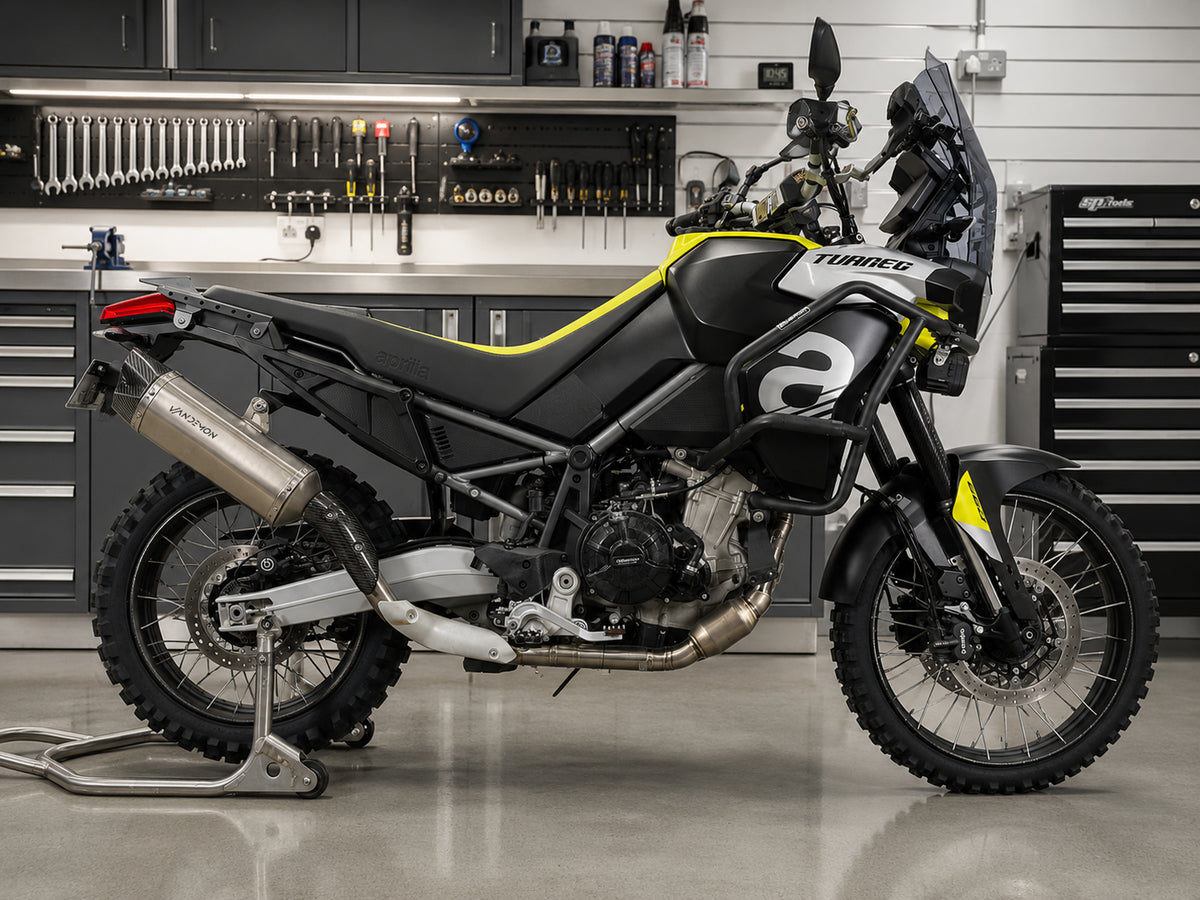 Aprilia_Tuareg_660_Vandemon_Titanium_Exhaust_System_workshop