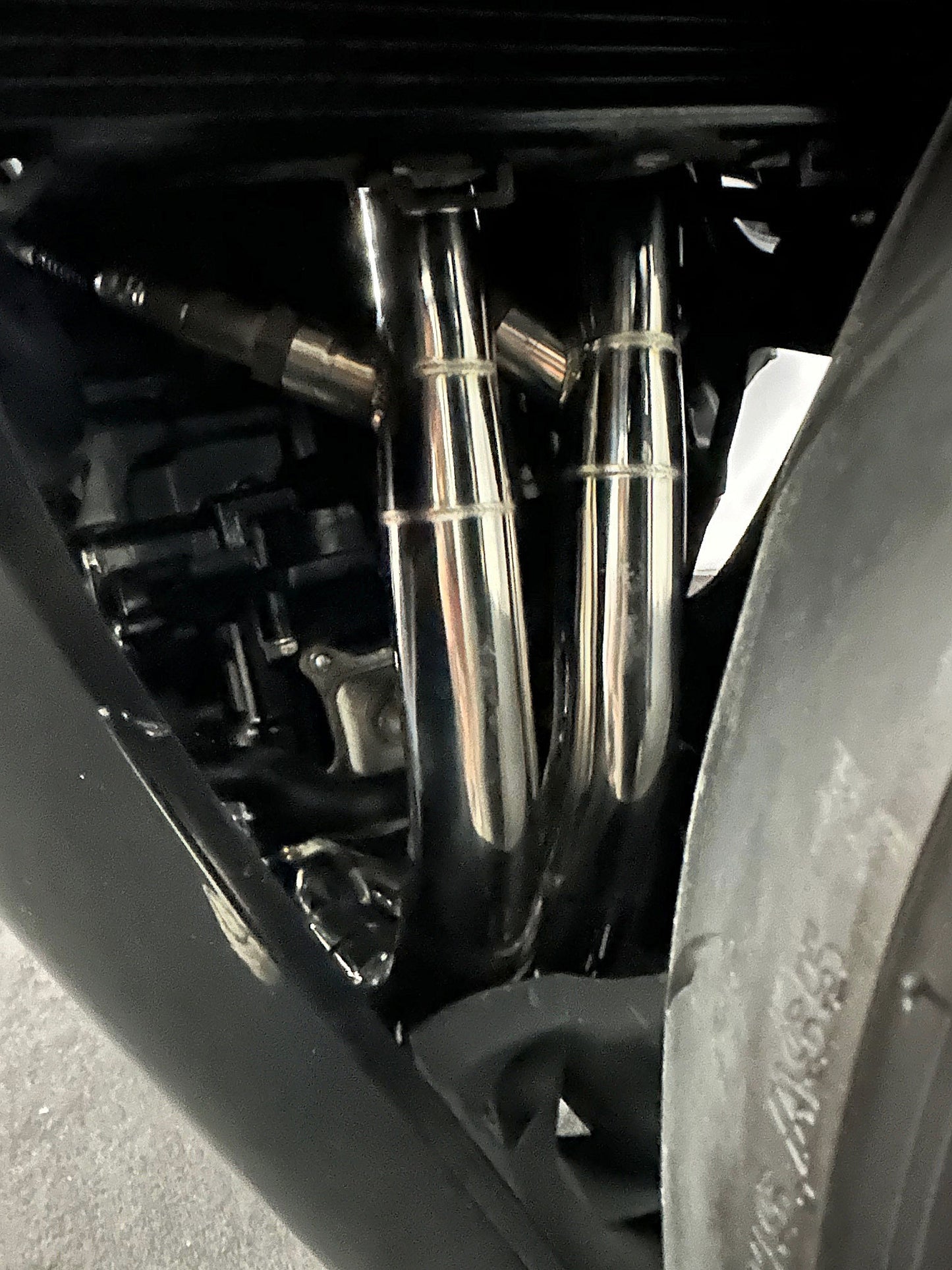 Sistema de escape de acero inoxidable para carreras CFMOTO 450SR y 450SR-S