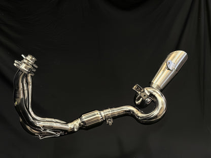 CFMOTO 675SR-R, 675SR-S, 675SS & 675NK Slash Cut Low Mount Titanium Exhaust System