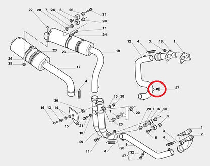 Exhaust Manifold Plug M10x0.9mm replaces Ducati Part No 78010071