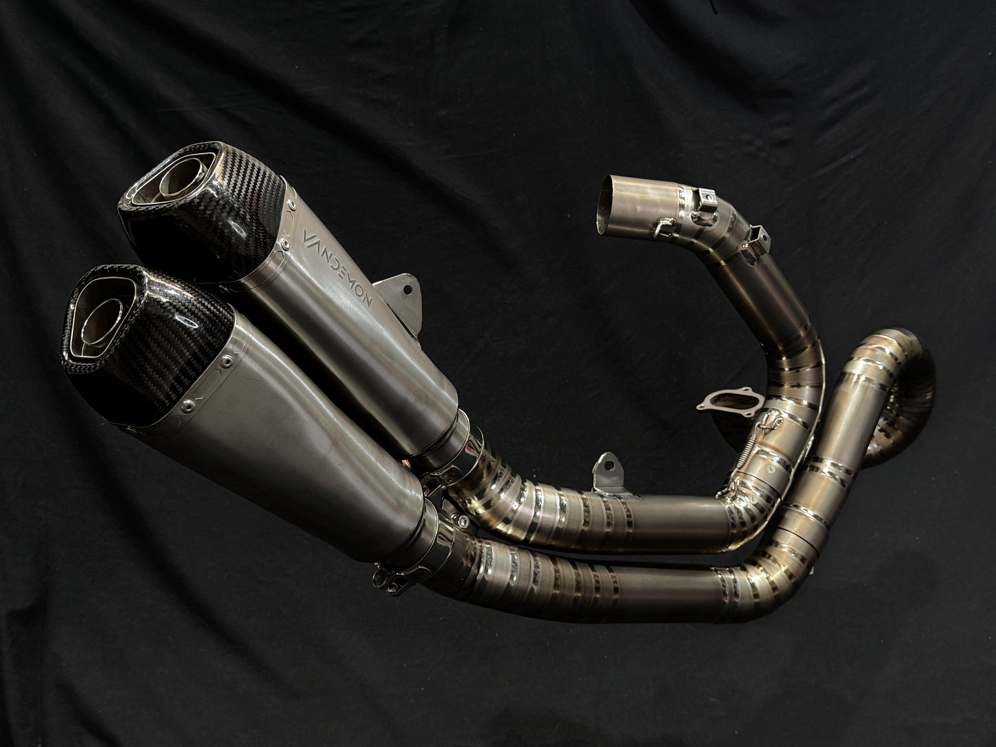 A Ducati titanium exhausts system.