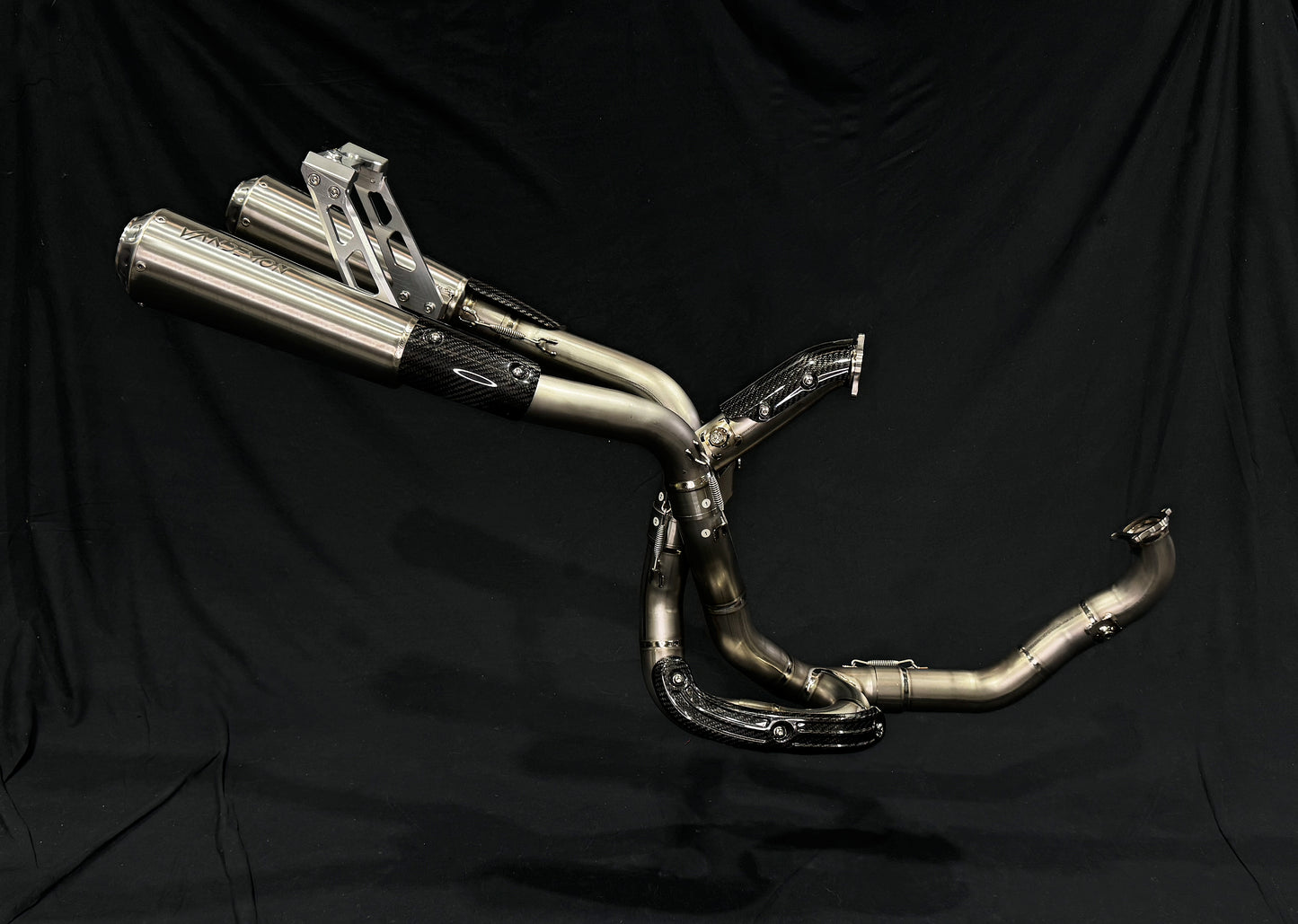 vandemon high mount titanium exhausts system.