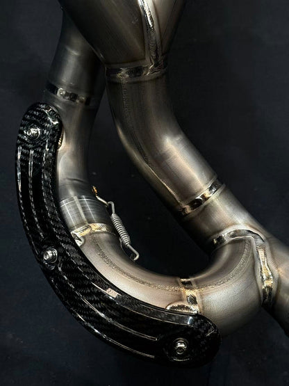 A supersport high mount  titanium exhausts system.