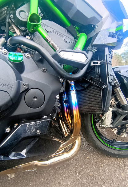 Kawasaki ZH2 Vandemon Bimodal Stealth Titanium Exhaust System