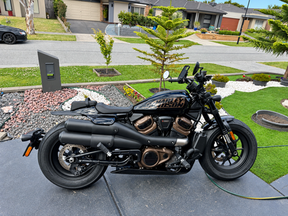 Harley Davidson Sportster S 1250cc Bimodal Stealth Titanium Slip-On Mufflers 2021-2025