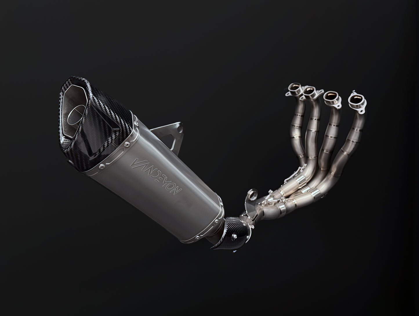 Honda_CBR1000RR-R_2025 exhuast on a dark background