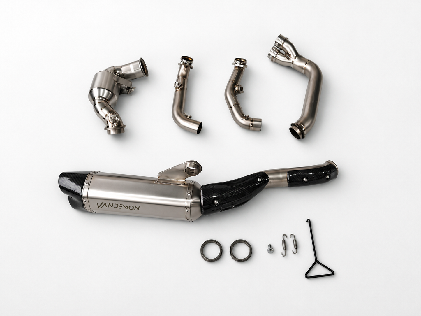 Sistema de escape de titanio y eliminación de catalizador para KTM 790/890 Duke y R 2017-2024
