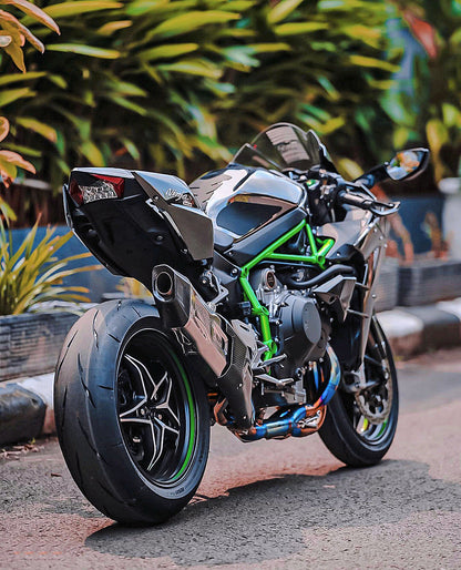 Kawasaki H2 H2R Vandemon Bimodal Stealth Titanium Exhaust System