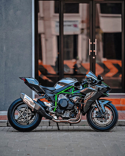 Kawasaki H2 H2R Vandemon Bimodal Stealth Titanium Exhaust System