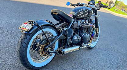 Triumph Bonneville Bobber 和 Speedmaster 1200 抛光钛合金排气管（带 H 型管）