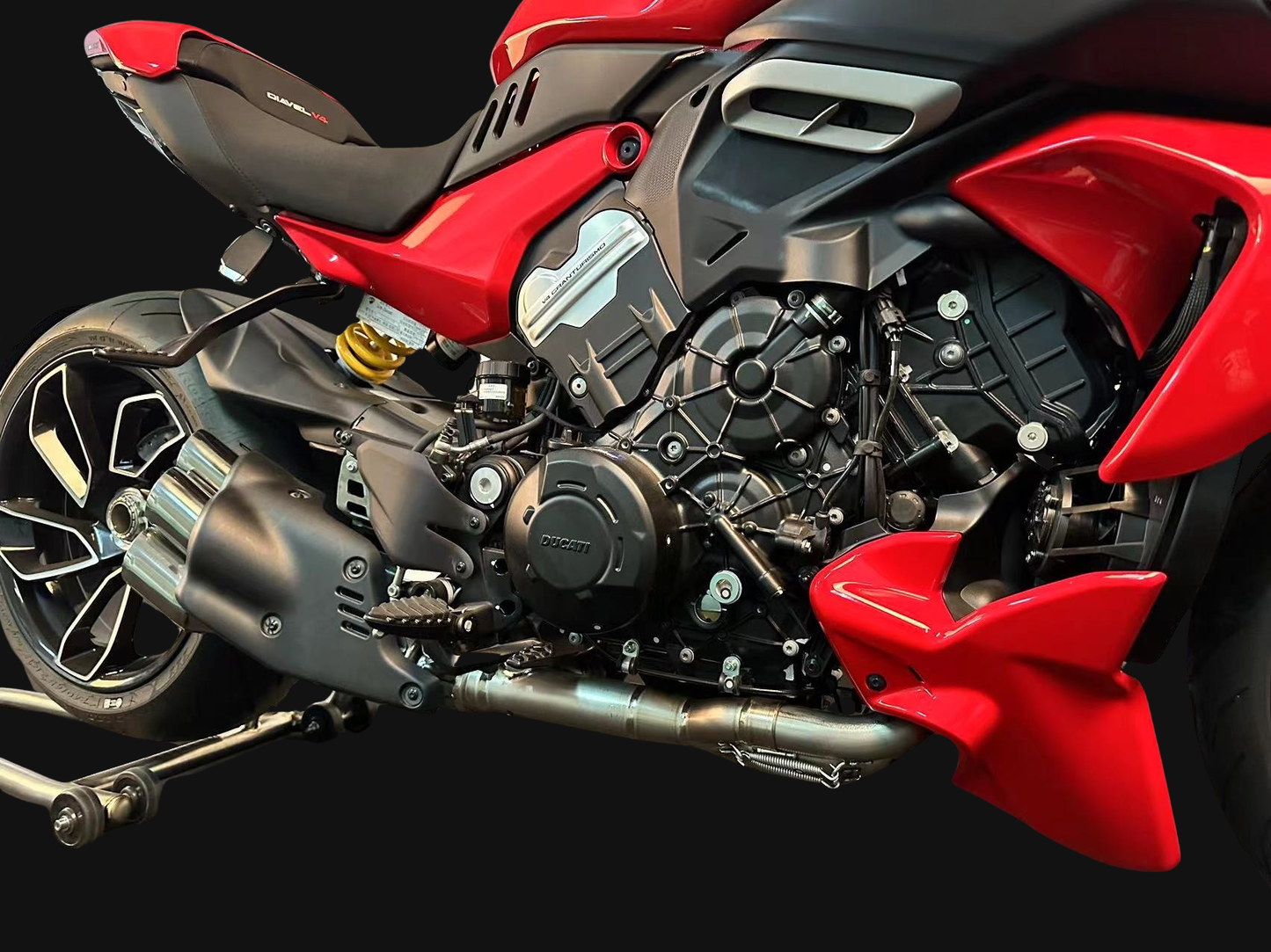 Ducati Diavel V4 Quattro Bimodal Stealth Titanium Exhaust System 2023-2024