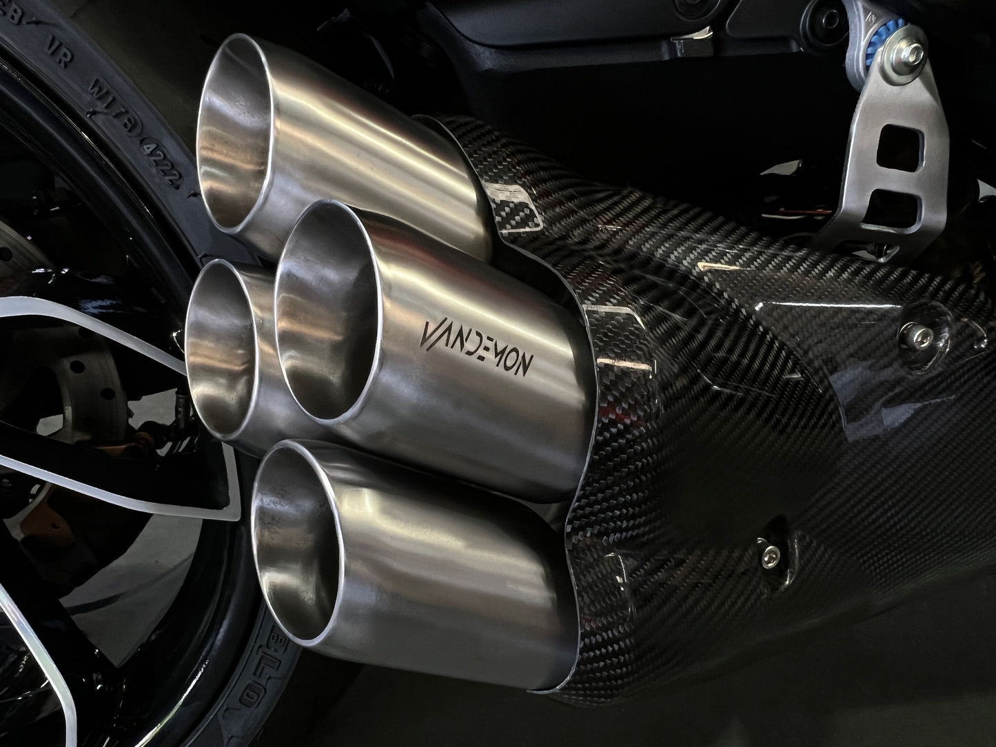 Ducati Diavel V4 Stealth Bimodal Quattro Titanium Exhaust System 2023-2024