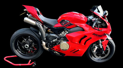 Sistema de escape de montaje alto de titanio para Ducati Panigale V4, V4S, V4R y Streetfighter V4