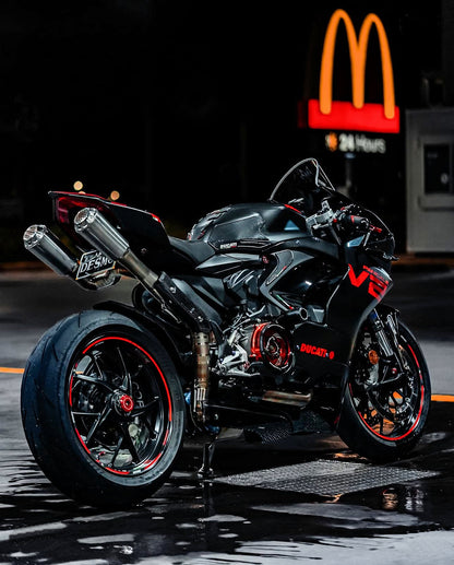 Ducati Panigale/ Streetfighter V2 High Mount Titanium Slip-On Mufflers 2020-2024