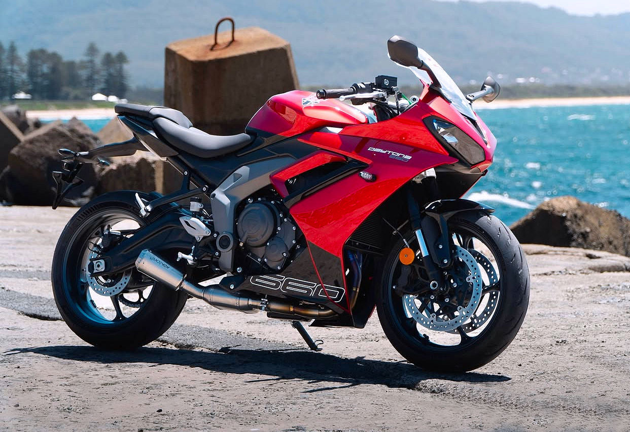 red sport motorcycle park outdoor